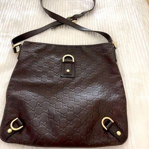 Gucci Leather Messenger Bag